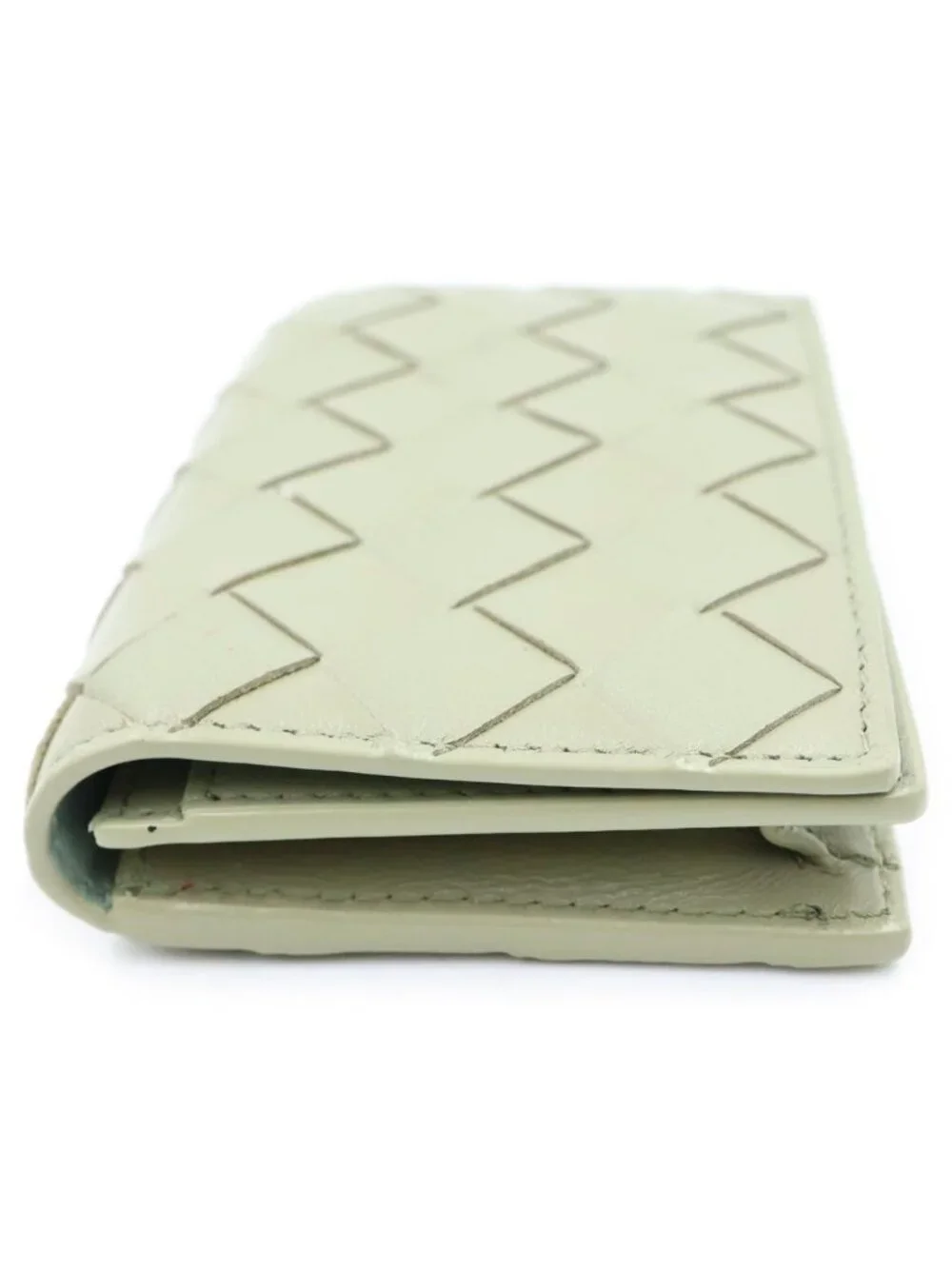 Bottega Veneta Intrecciato Leather Card Case Coin Purse Khaki